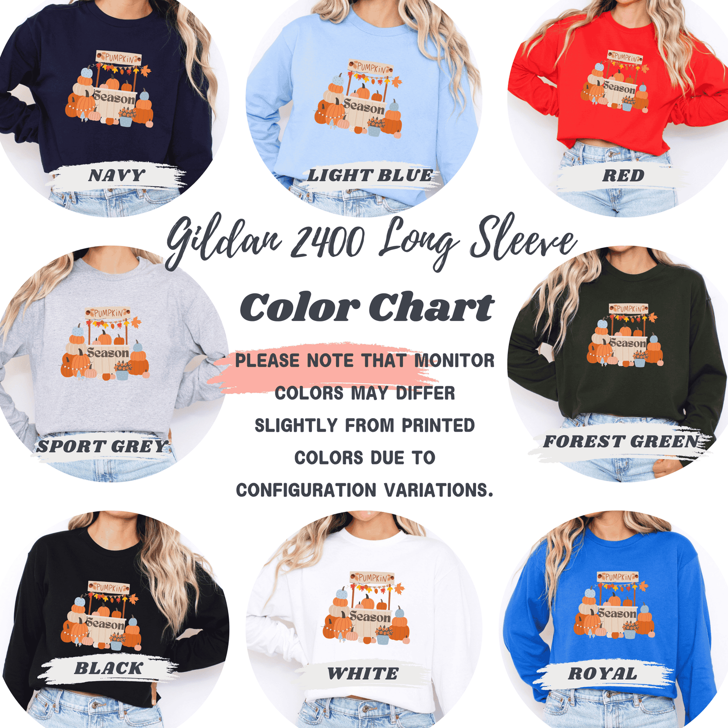 Autumn Pumpkin Season Aesthetic Long Sleeve Shirt