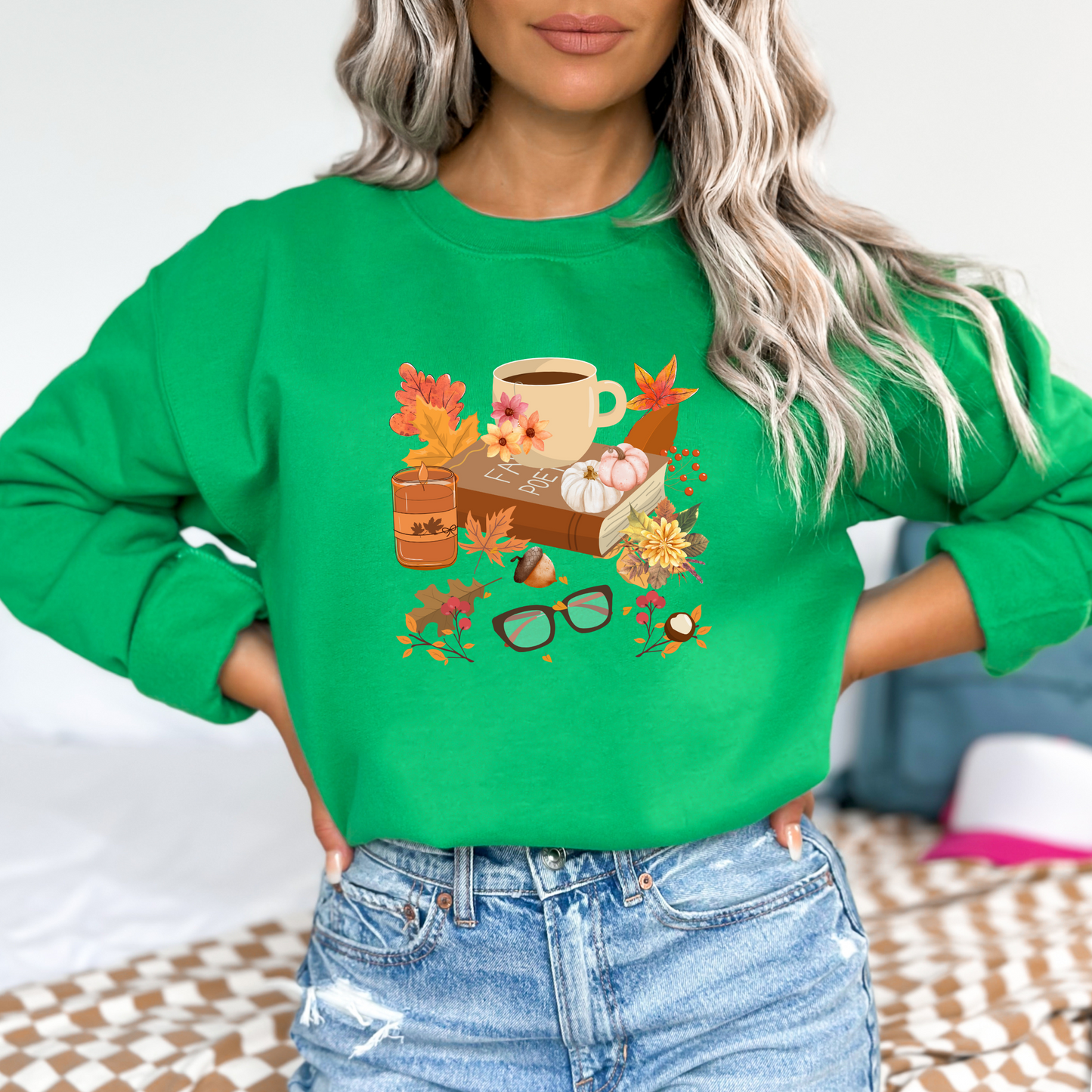 Cozy Autumn Reading Sweatshirt