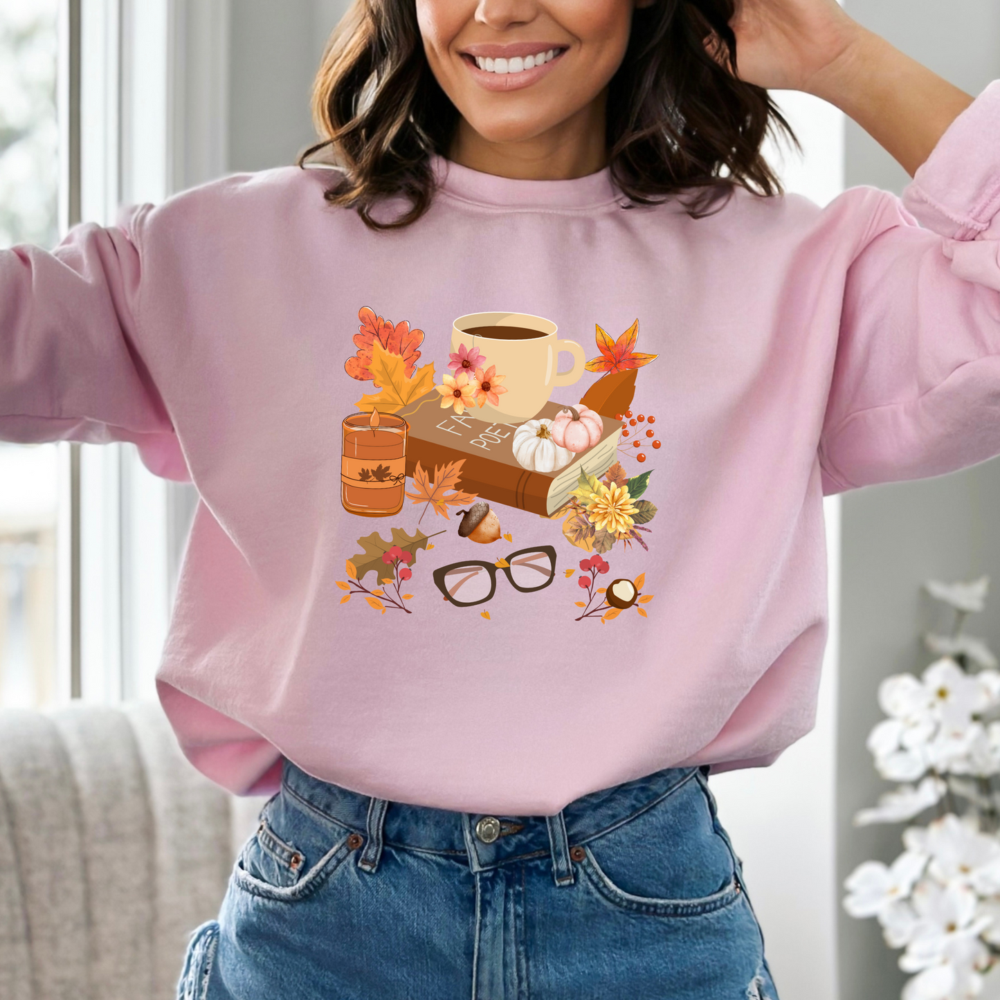 Cozy Autumn Reading Sweatshirt