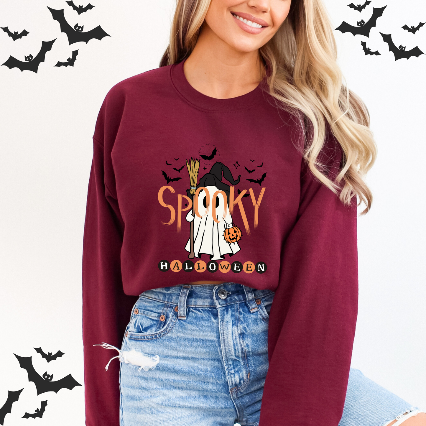 Cute Ghost Witch Halloween Magic Sweatshirt