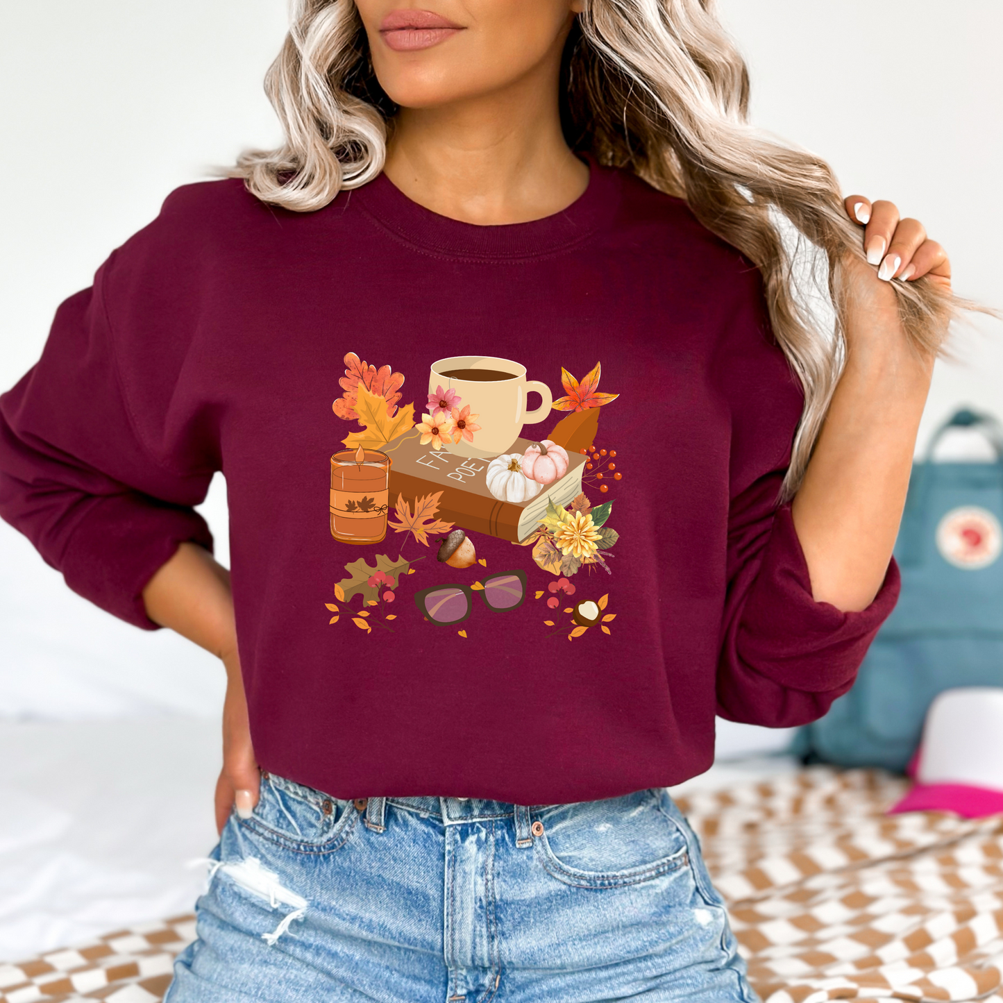 Cozy Autumn Reading Sweatshirt