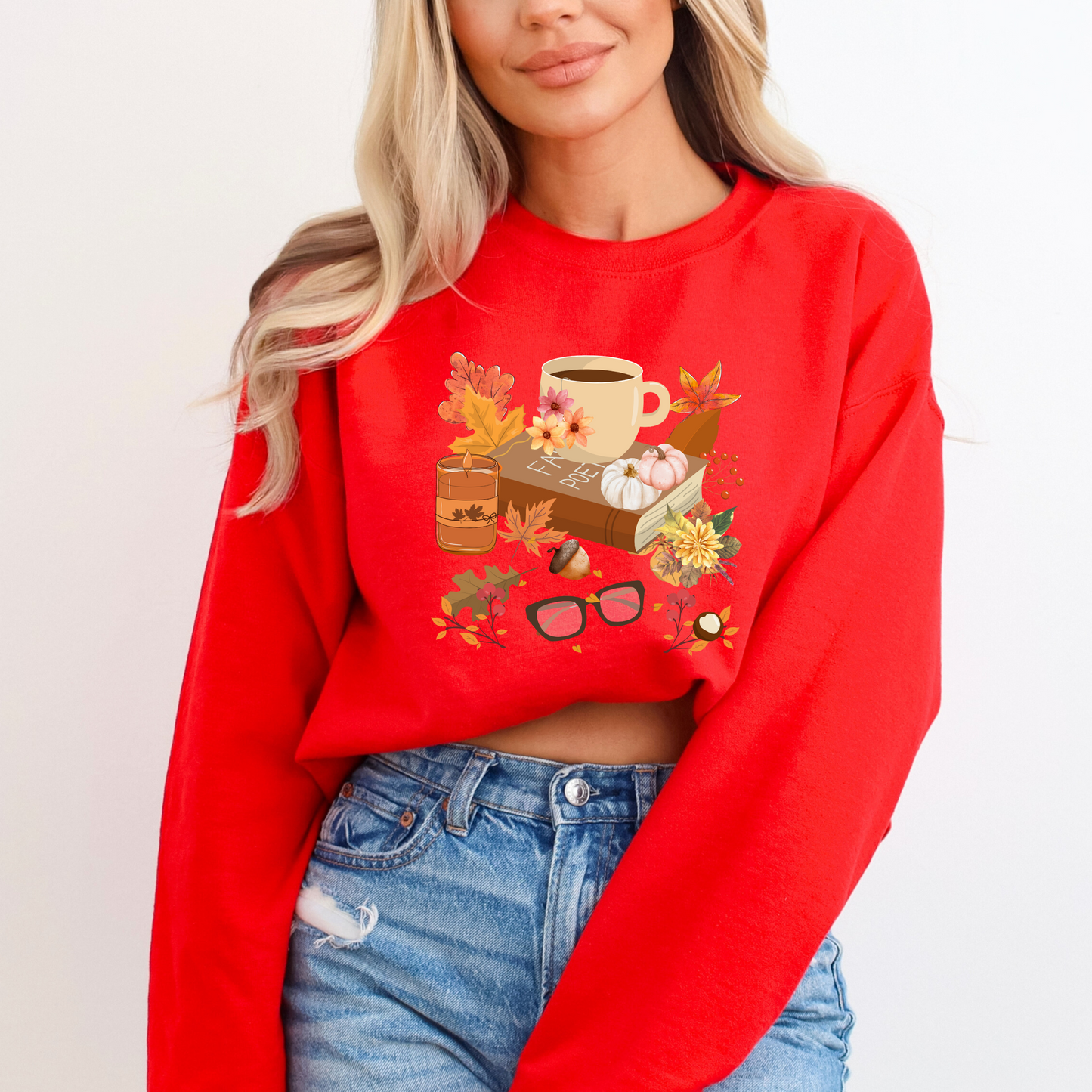 Cozy Autumn Reading Sweatshirt