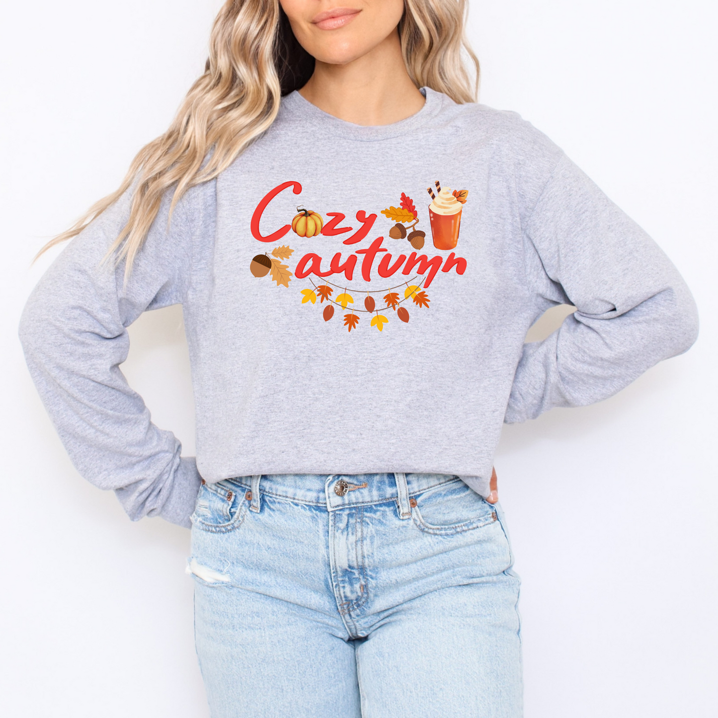 Aesthetic Acorn Cozy Autumn Long Sleeve Shirt