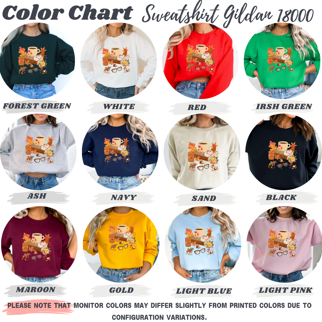 Cozy Autumn Reading Sweatshirt