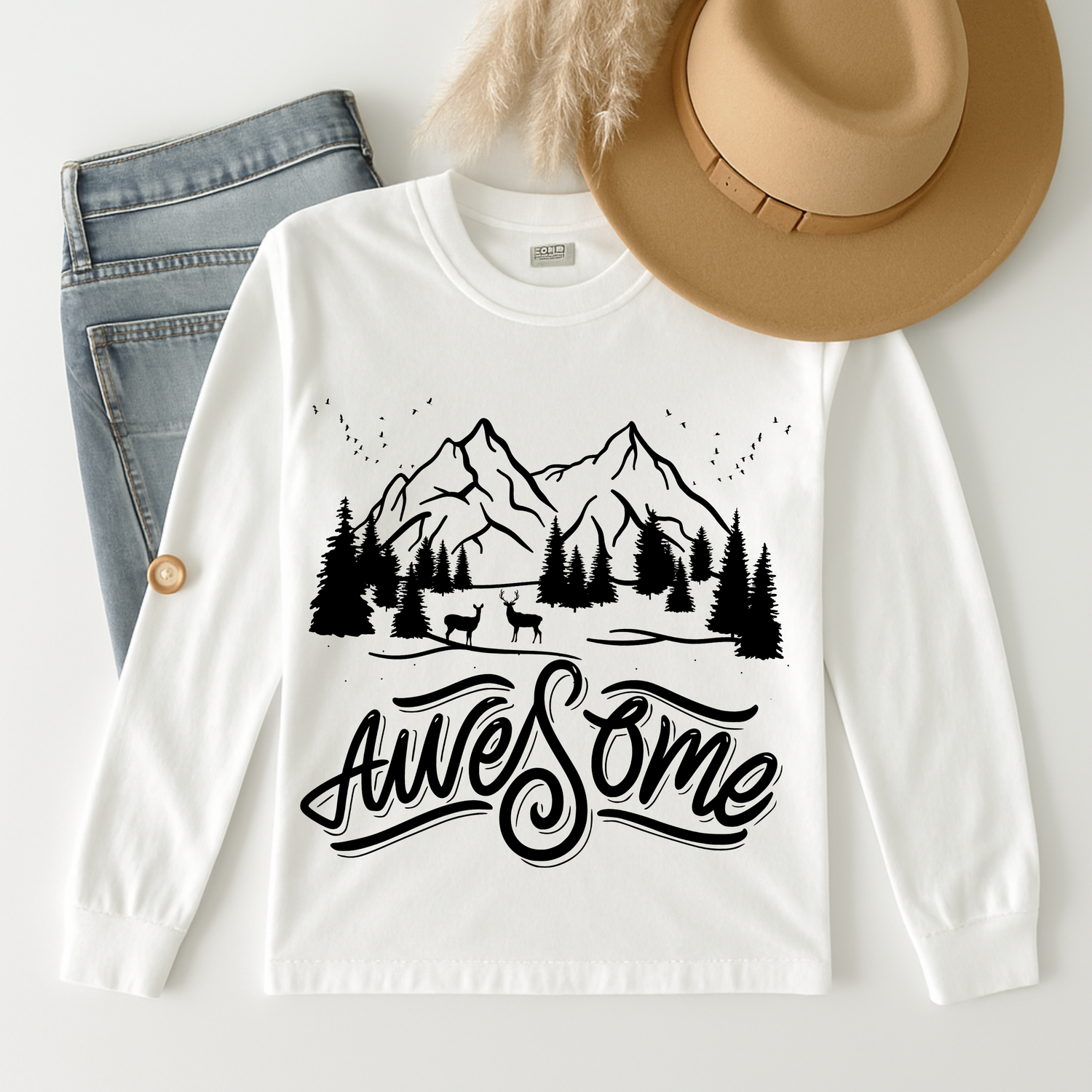 Stay cozy and stylish in our long sleeve tees — crafted from soft, breathable fabric with a relaxed fit, perfect for layering or wearing solo. Ideal for year-round comfort and effortless style.