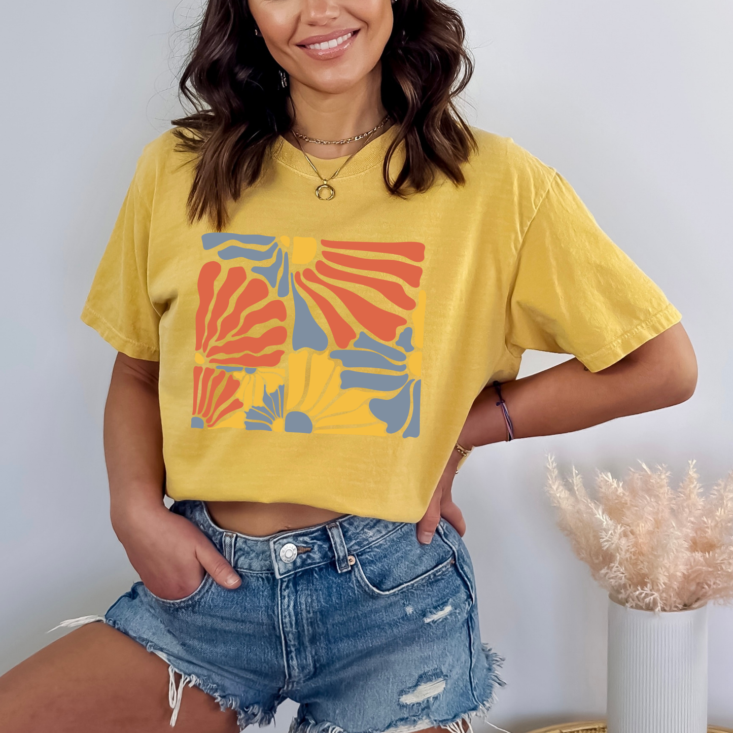 Abstract Groovy Flowers T-Shirt