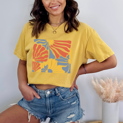 Abstract Groovy Flowers T-Shirt