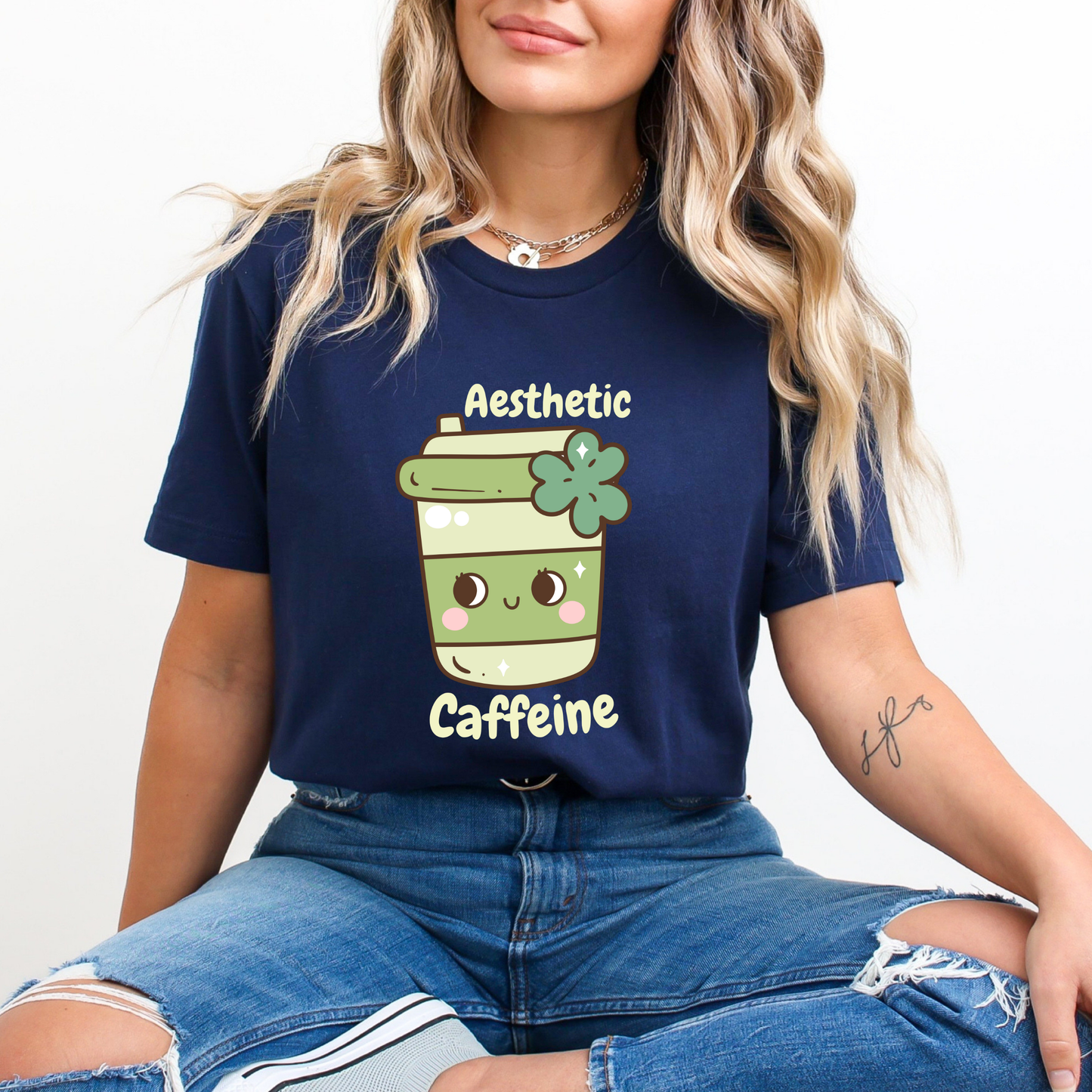 Aesthetic Caffeine Matcha Green Tea T-Shirt