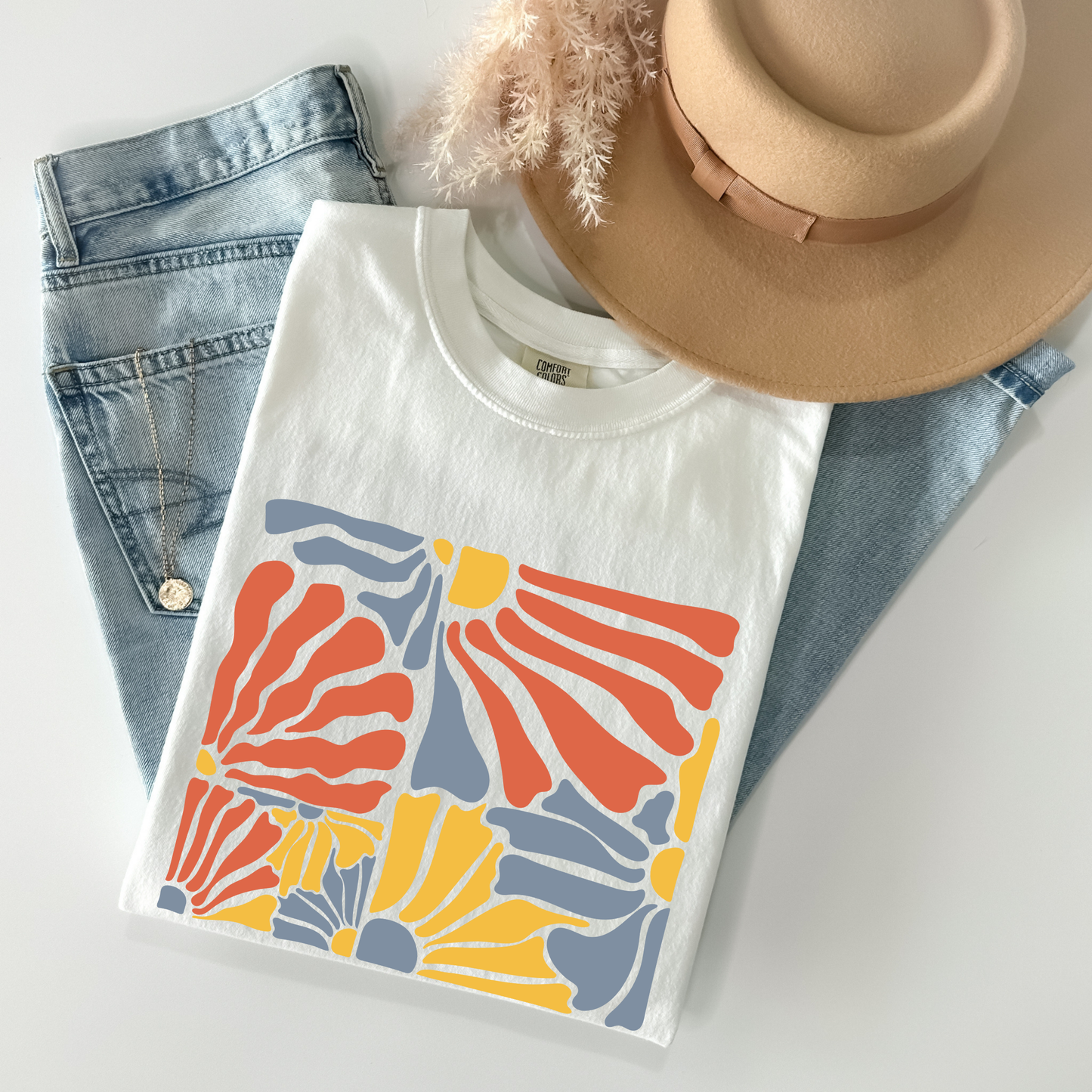 Abstract Groovy Flowers T-Shirt