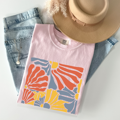 Abstract Groovy Flowers T-Shirt