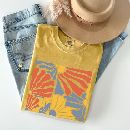 Abstract Groovy Flowers T-Shirt