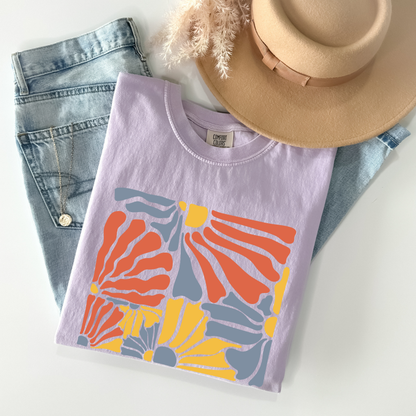 Abstract Groovy Flowers T-Shirt