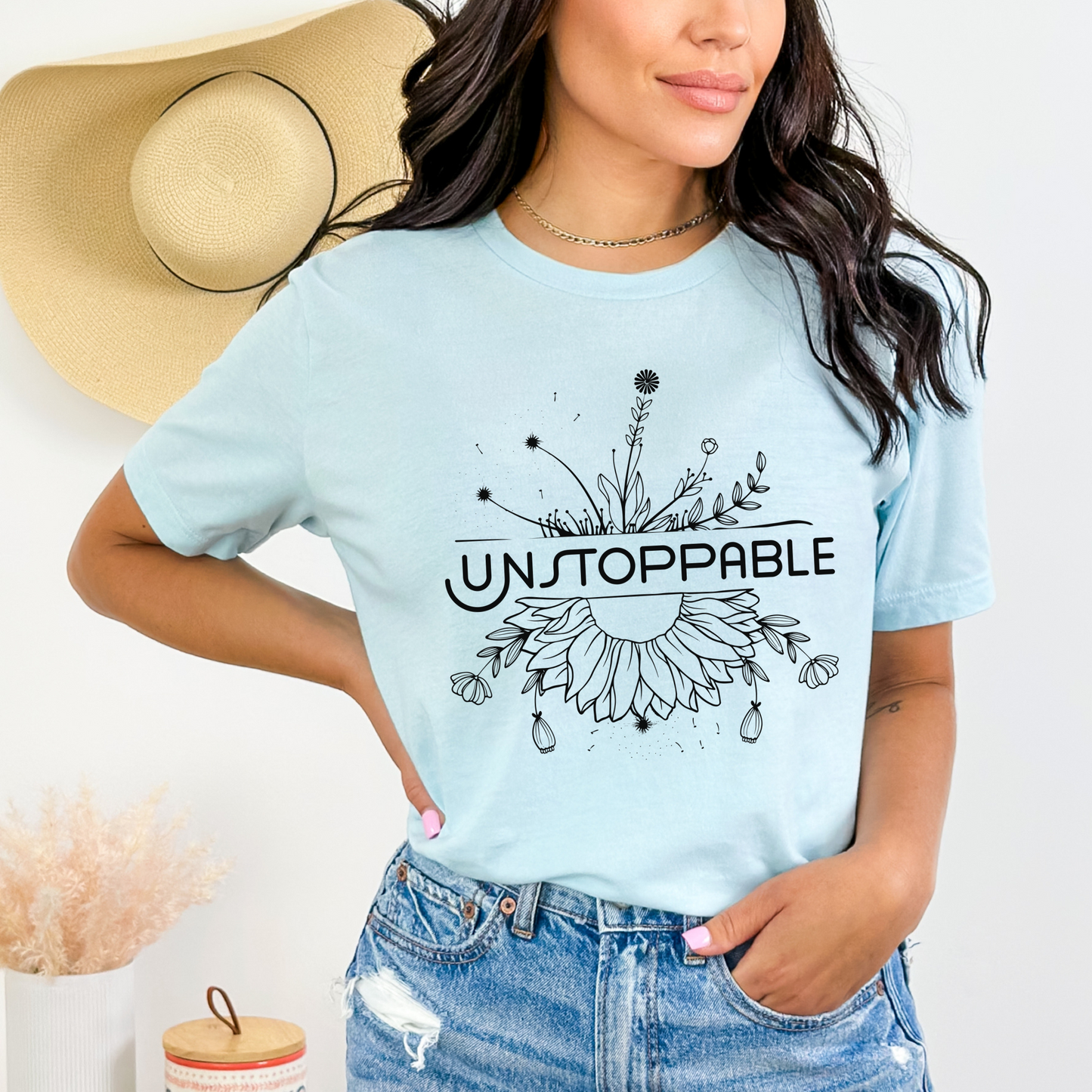 Unstoppable Aesthetic Floral T-Shirt