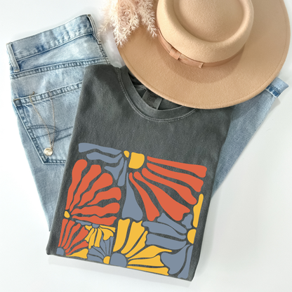 Abstract Groovy Flowers T-Shirt