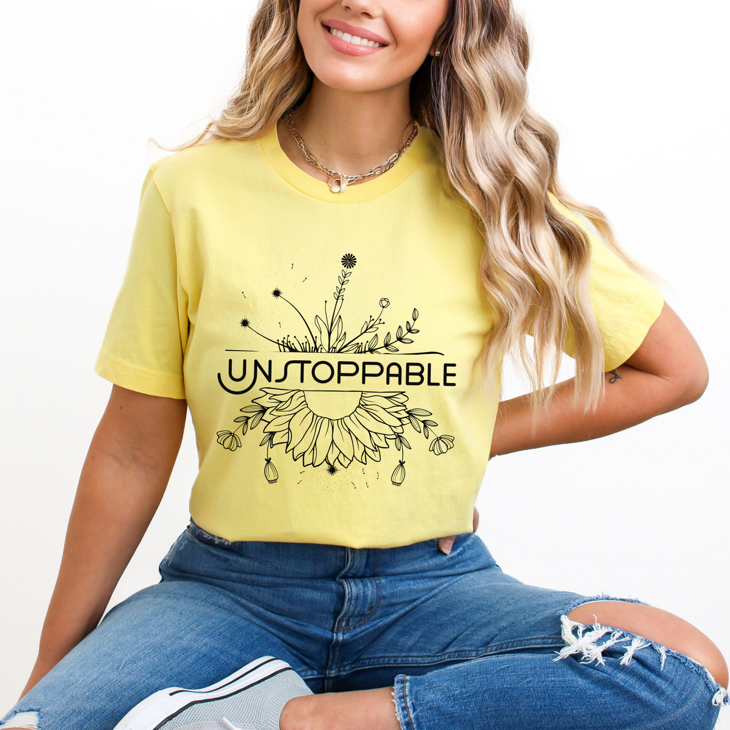 Unstoppable Aesthetic Floral T-Shirt