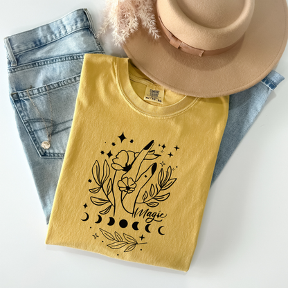 Celestial Floral Moon Phases T-Shirt