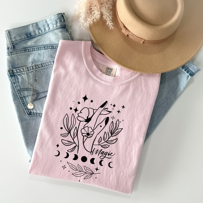 Celestial Floral Moon Phases T-Shirt