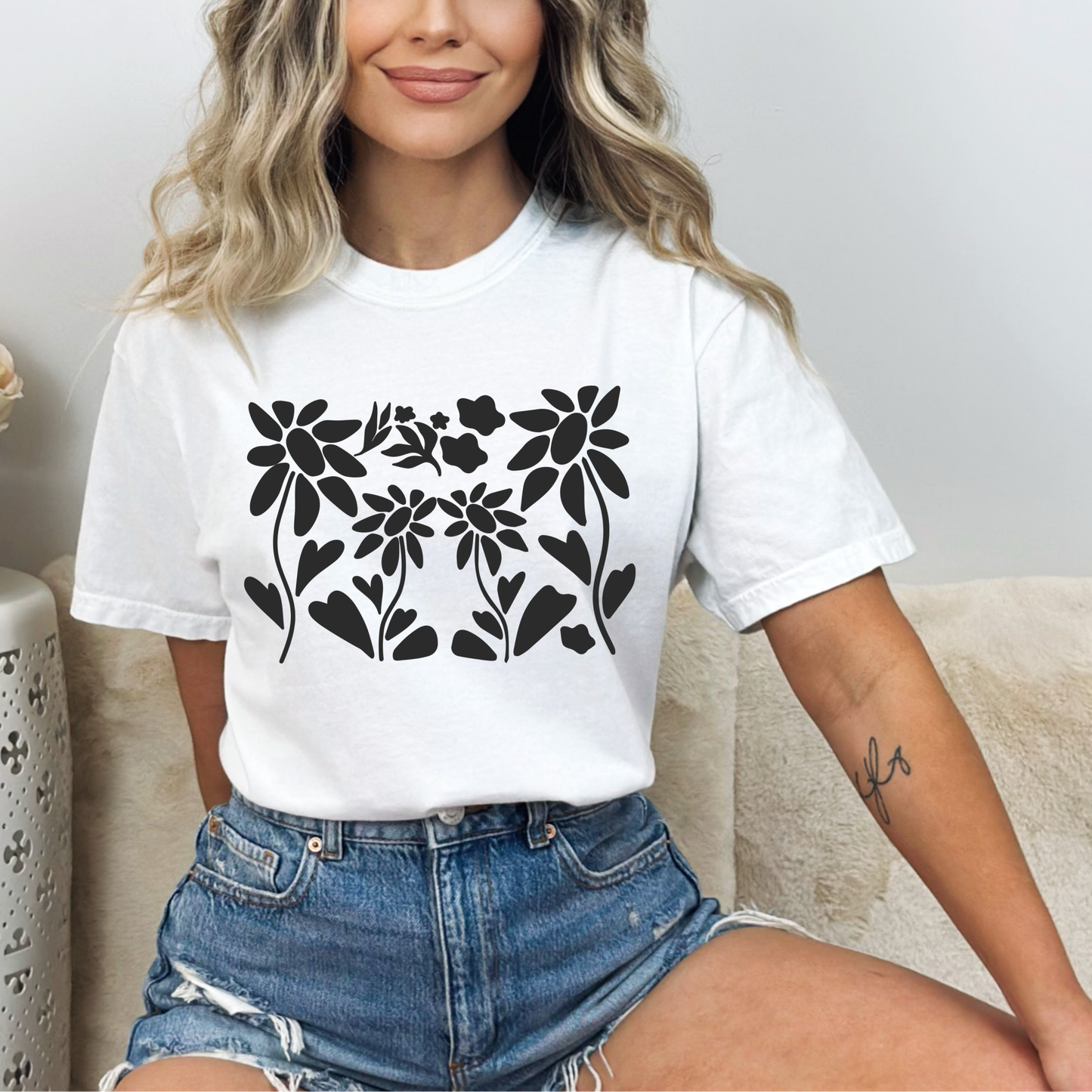 Abstract Flower Art T-Shirt