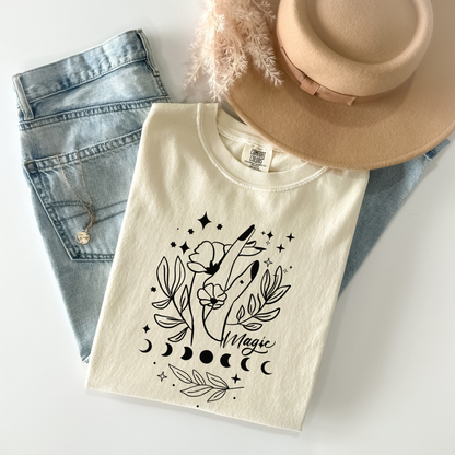 Celestial Floral Moon Phases T-Shirt