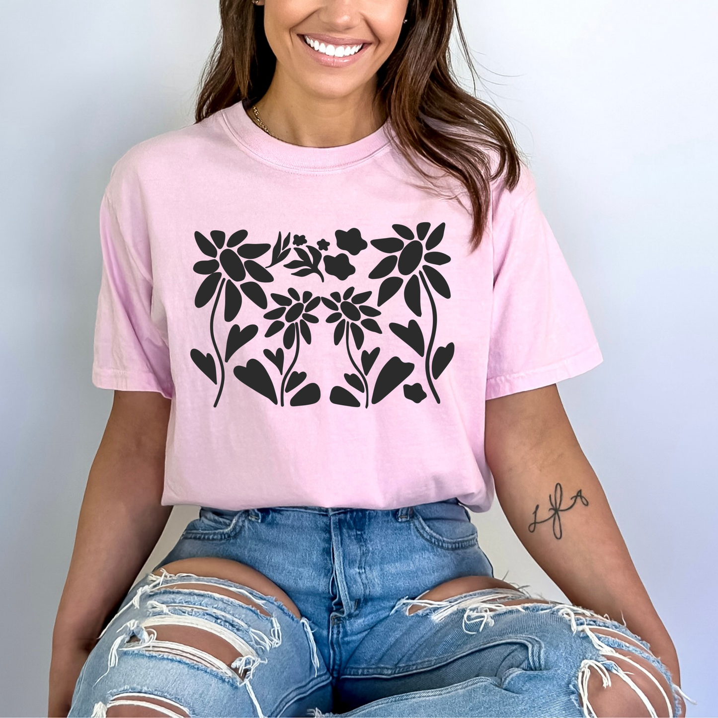Abstract Flower Art T-Shirt