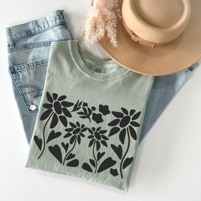 Abstract Flower Art T-Shirt