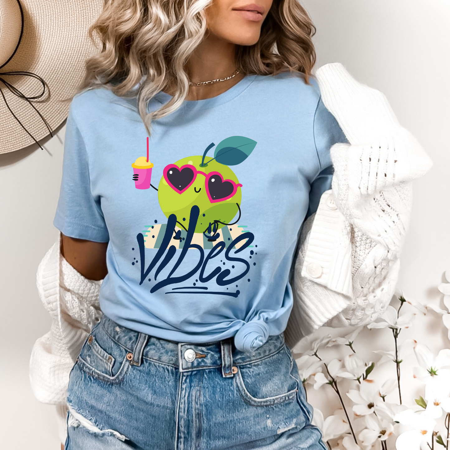Funny Green Apple Vibes Tee