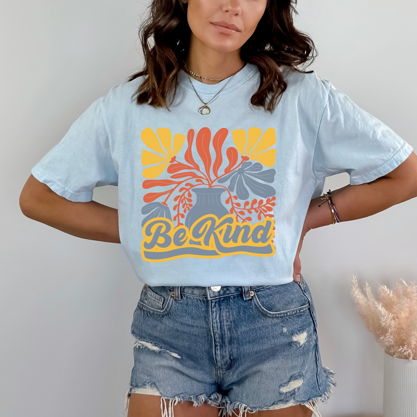 Retro Be Kind Groovy Plants Tee