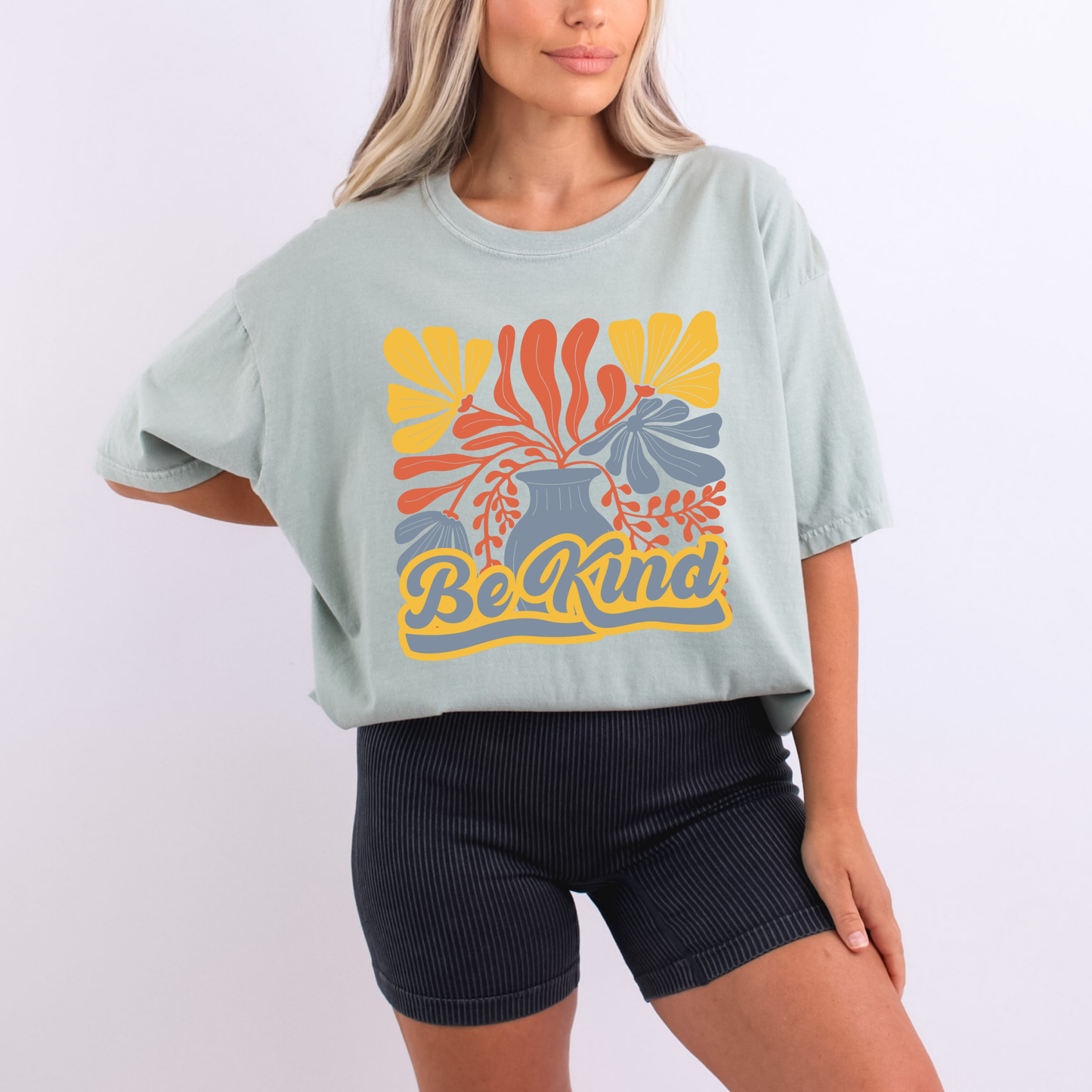 Retro Be Kind Groovy Plants Tee