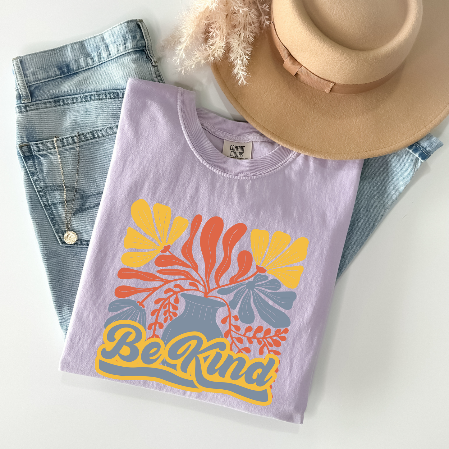 Retro Be Kind Groovy Plants Tee