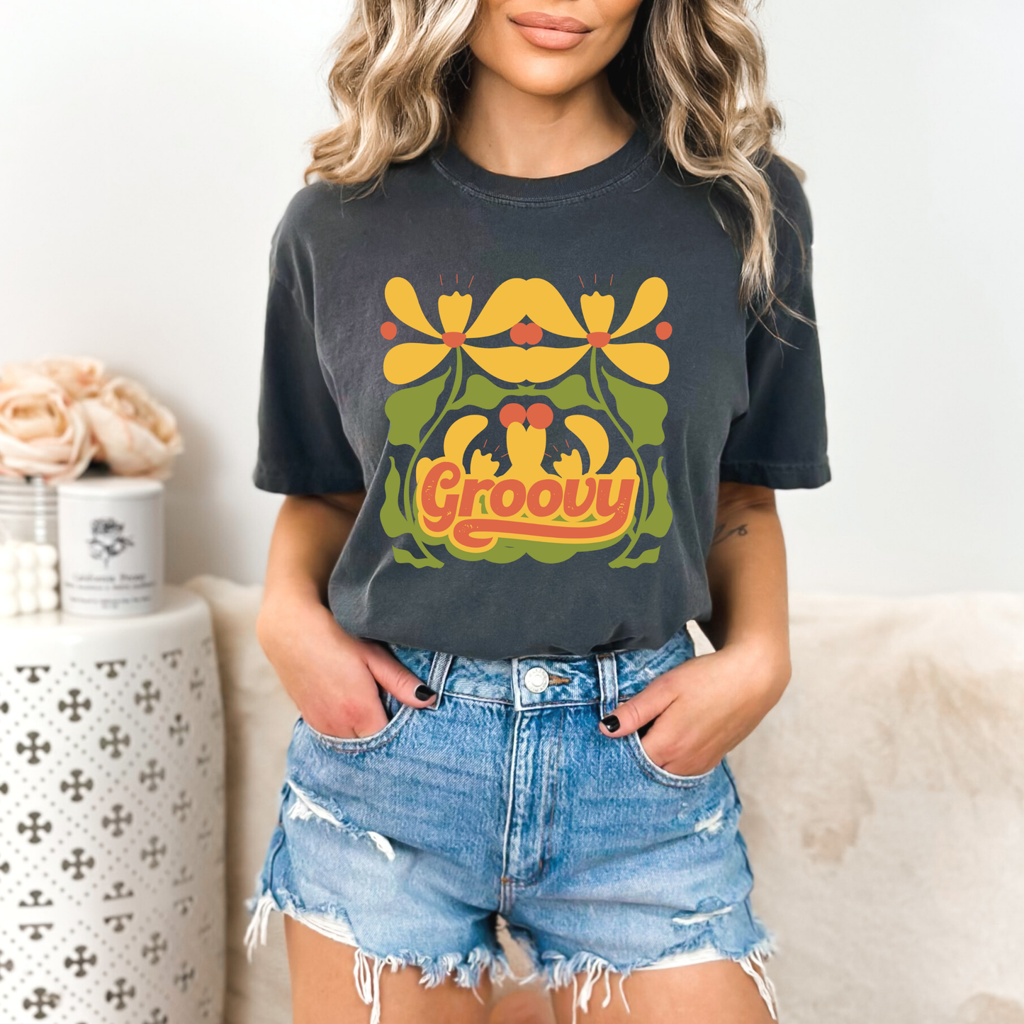 Vintage Groovy Flowers T-shirt