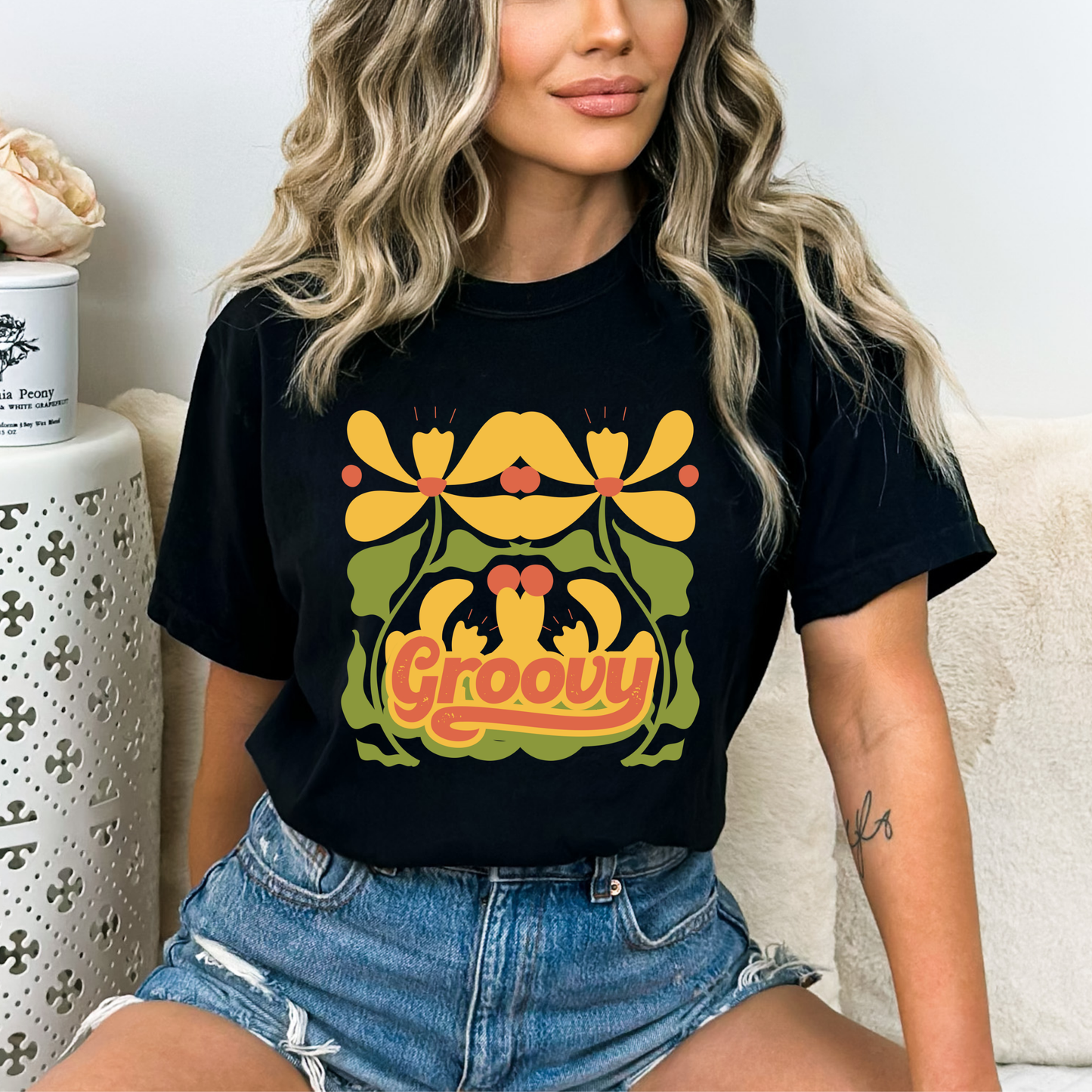 Vintage Groovy Flowers T-shirt