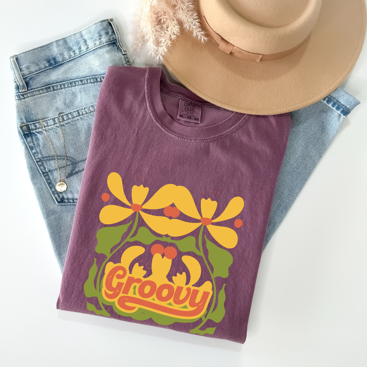 Vintage Groovy Flowers T-shirt