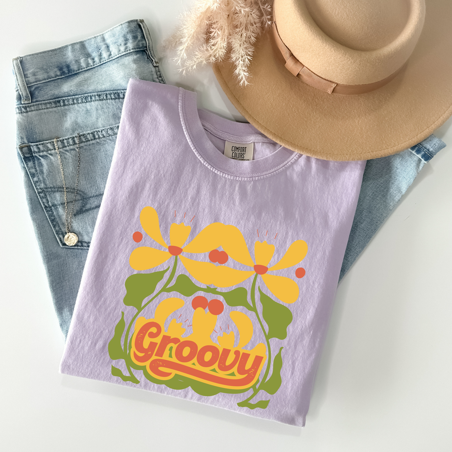 Vintage Groovy Flowers T-shirt