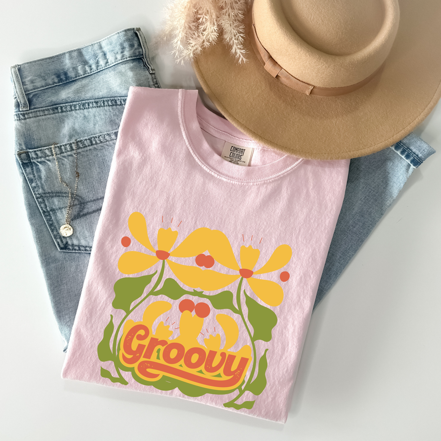Vintage Groovy Flowers T-shirt