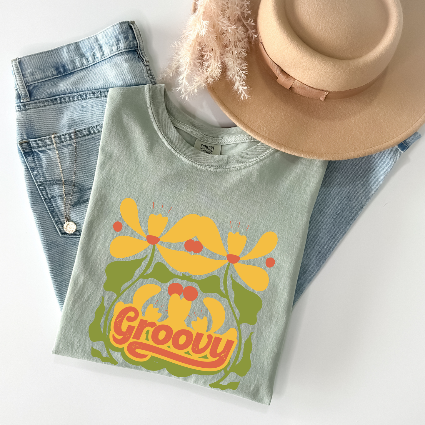 Vintage Groovy Flowers T-shirt