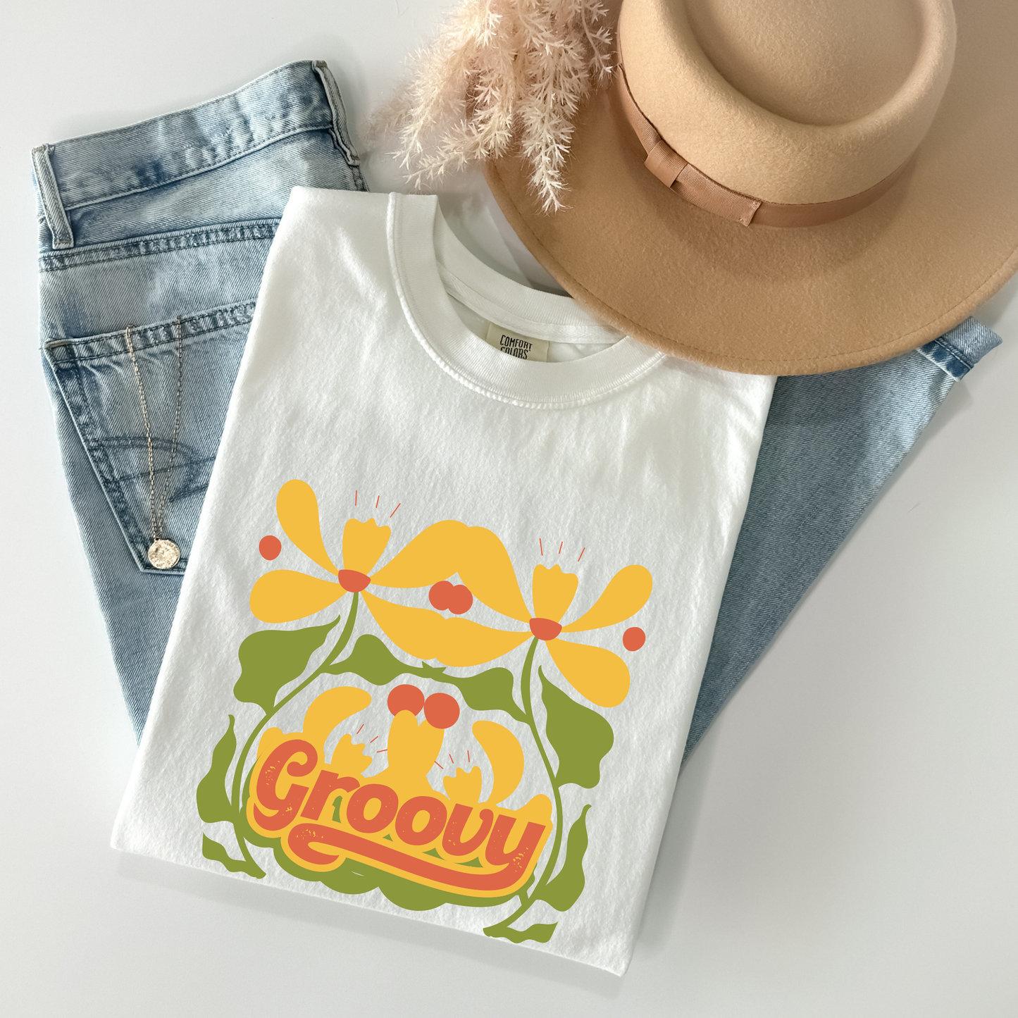 Vintage Groovy Flowers T-shirt
