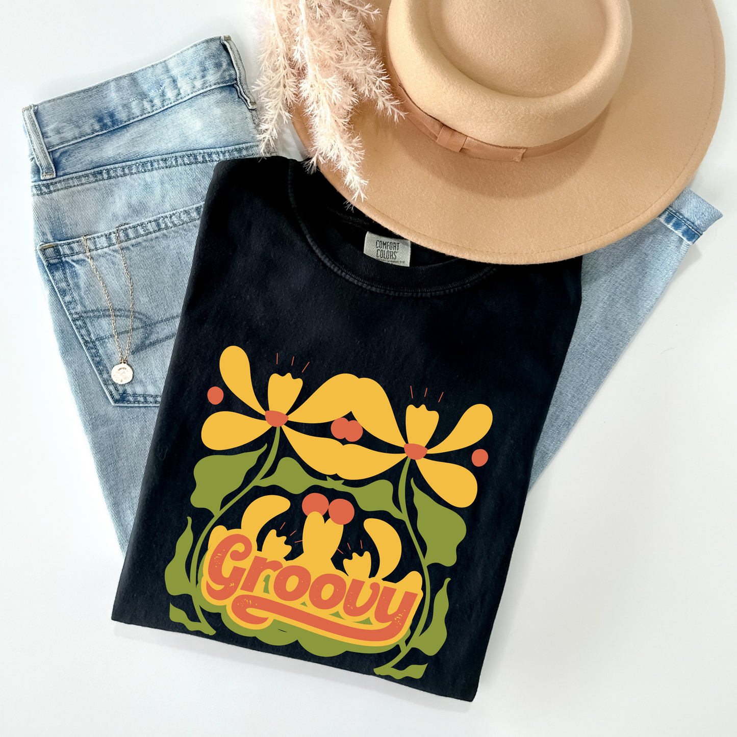 Vintage Groovy Flowers T-shirt
