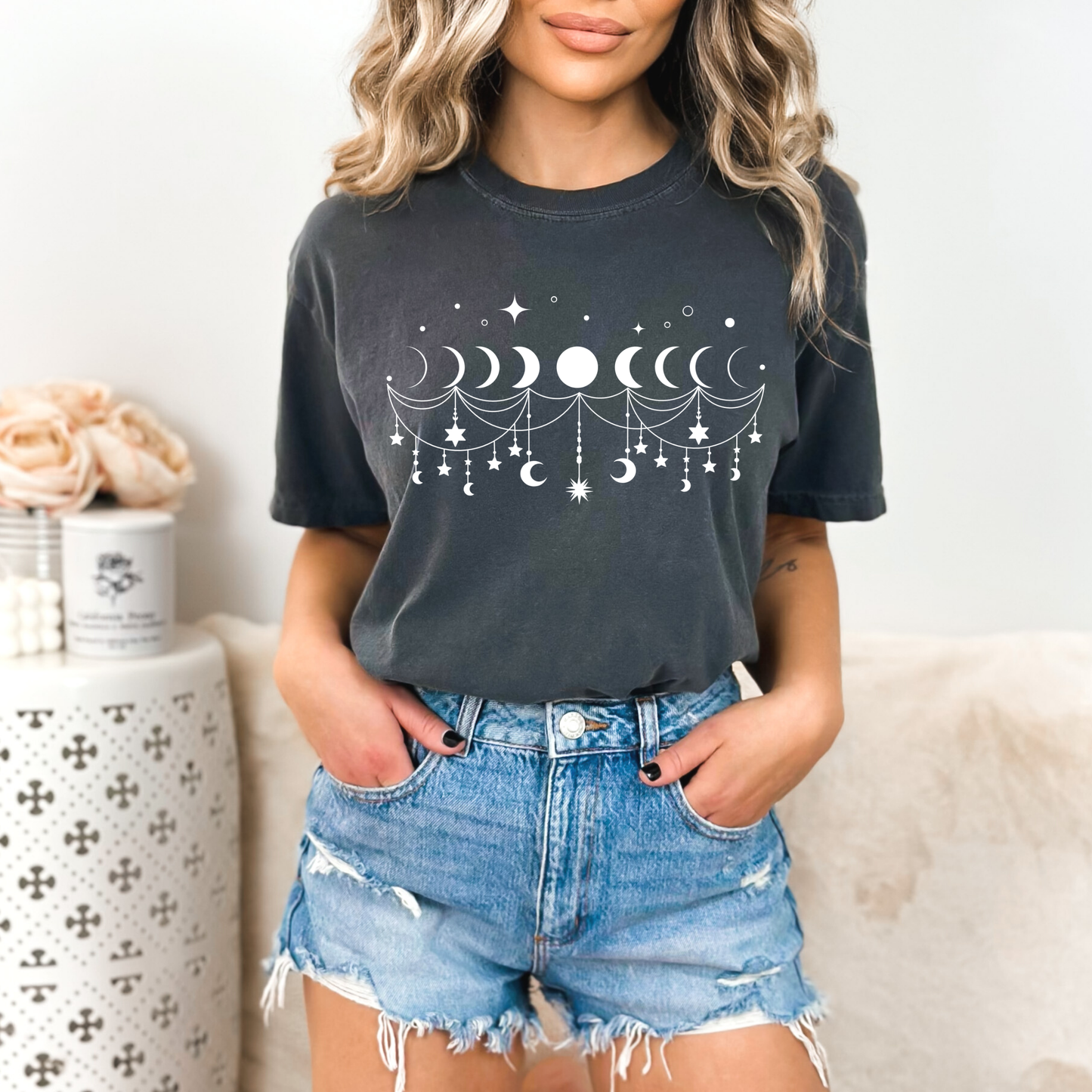Boho Moon Phases T-Shirt