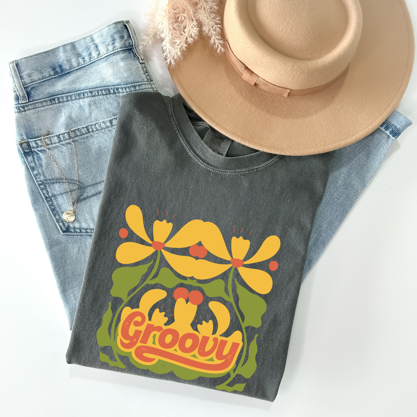 Vintage Groovy Flowers T-shirt