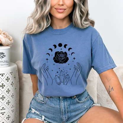 Magic Hands Flowers Gemstone T-Shirt
