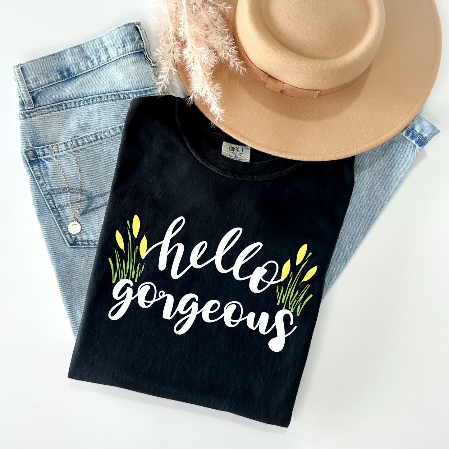Hello Gorgeous Tulip Flower T-Shirt