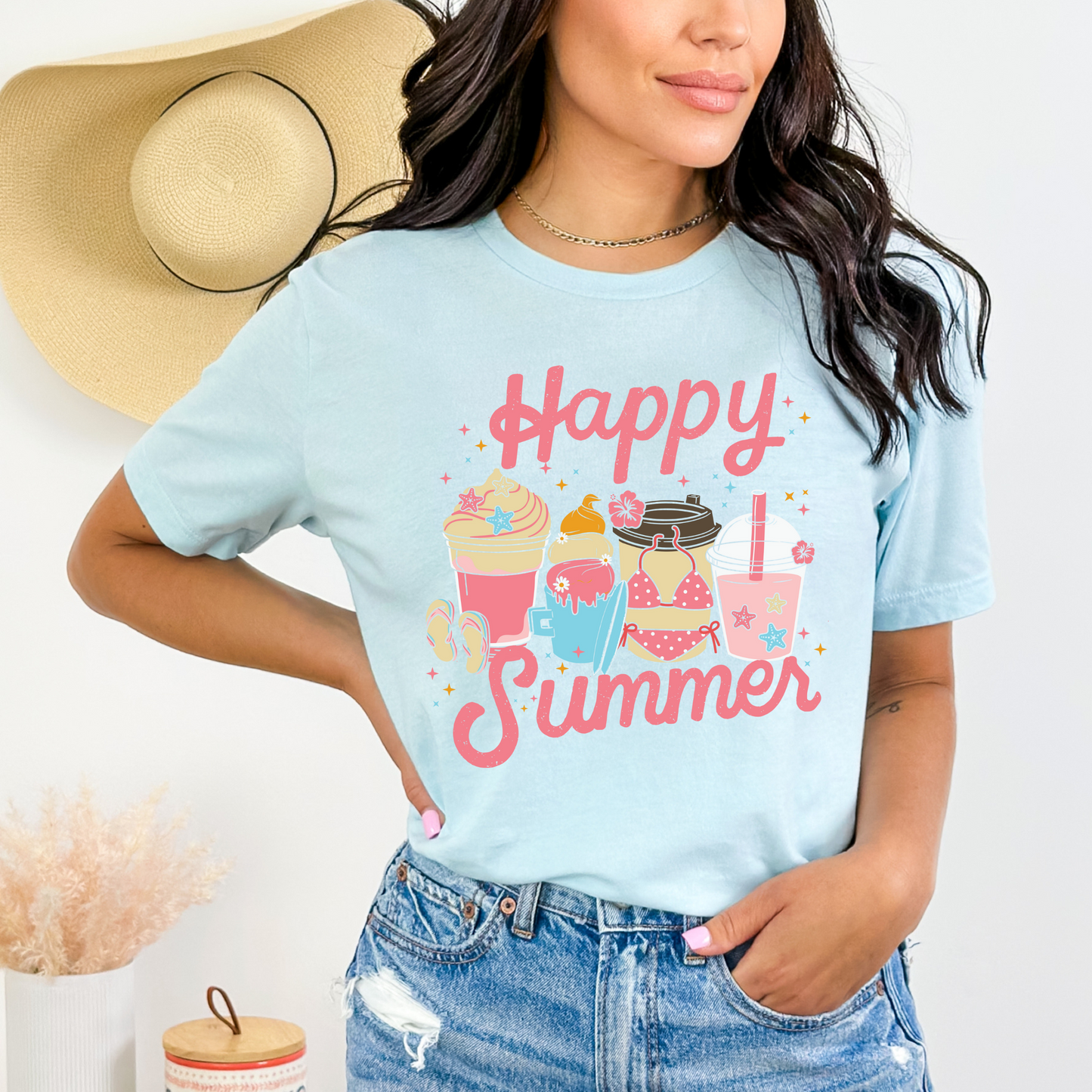 Retro Happy Summer Vibes Tee