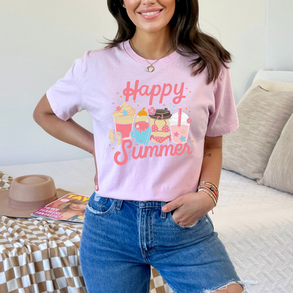 Retro Happy Summer Vibes Tee