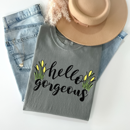 Hello Gorgeous Tulip Flower T-Shirt