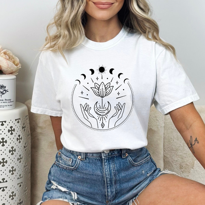 Witchy Floral Moon Phases Tee
