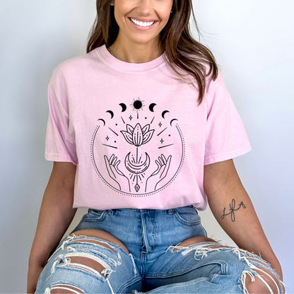 Witchy Floral Moon Phases Tee