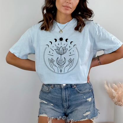 Witchy Floral Moon Phases Tee