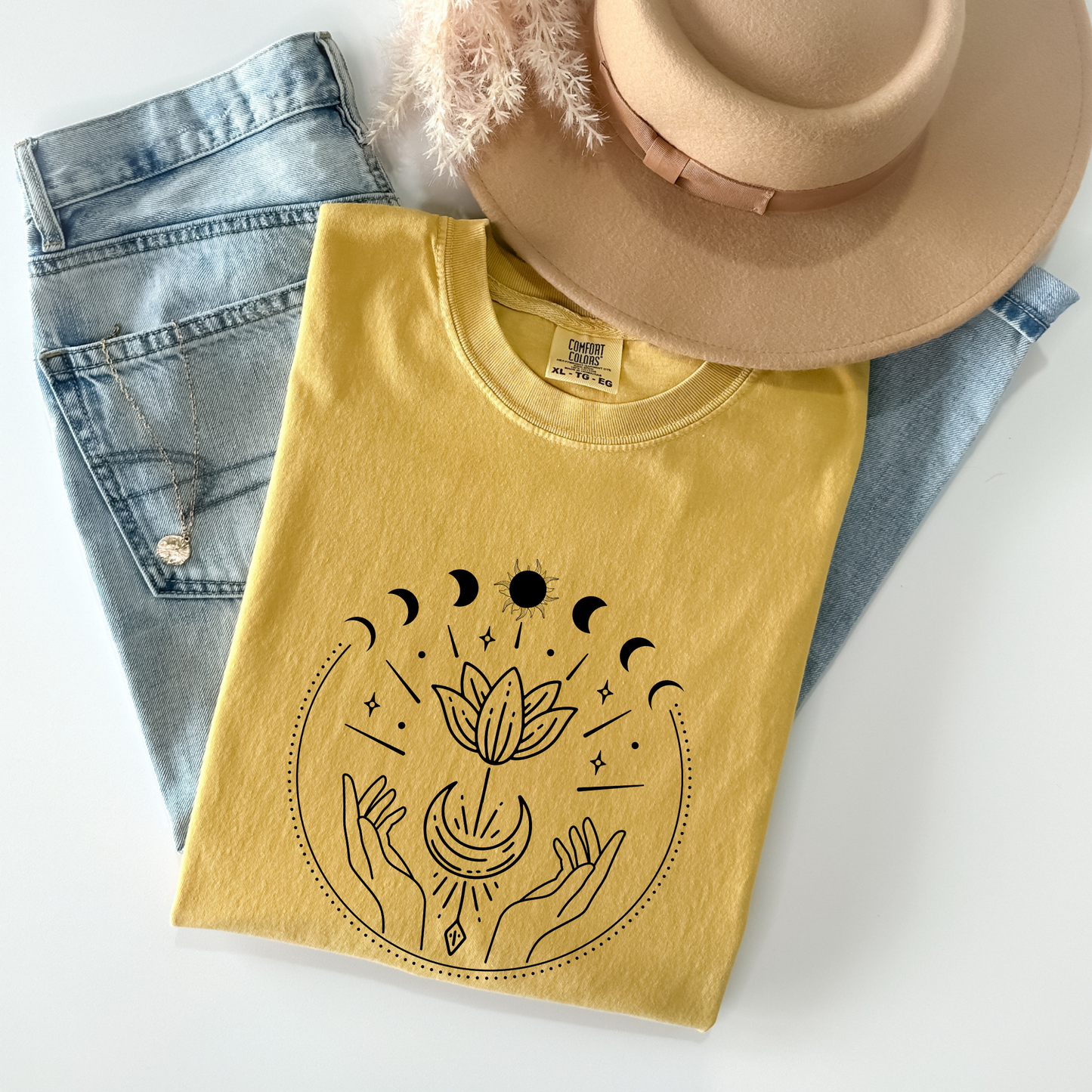 Witchy Floral Moon Phases Tee