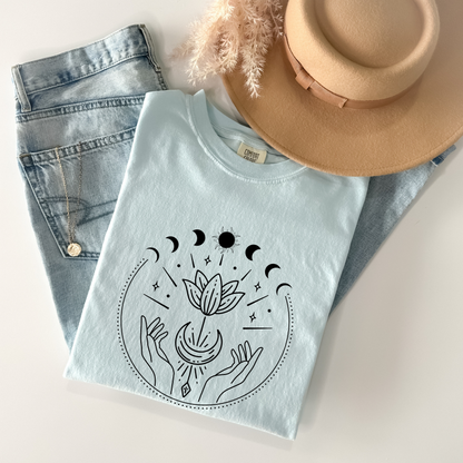 Witchy Floral Moon Phases Tee