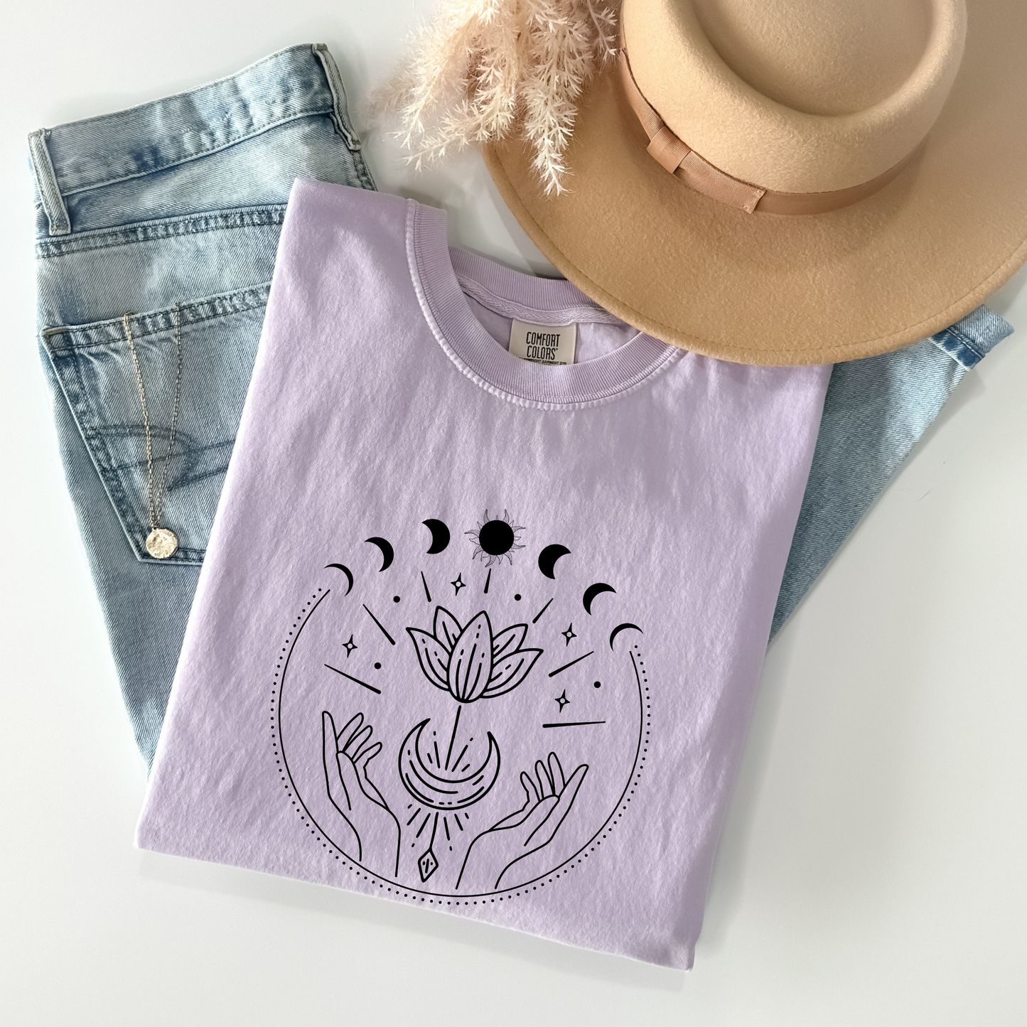 Witchy Floral Moon Phases Tee